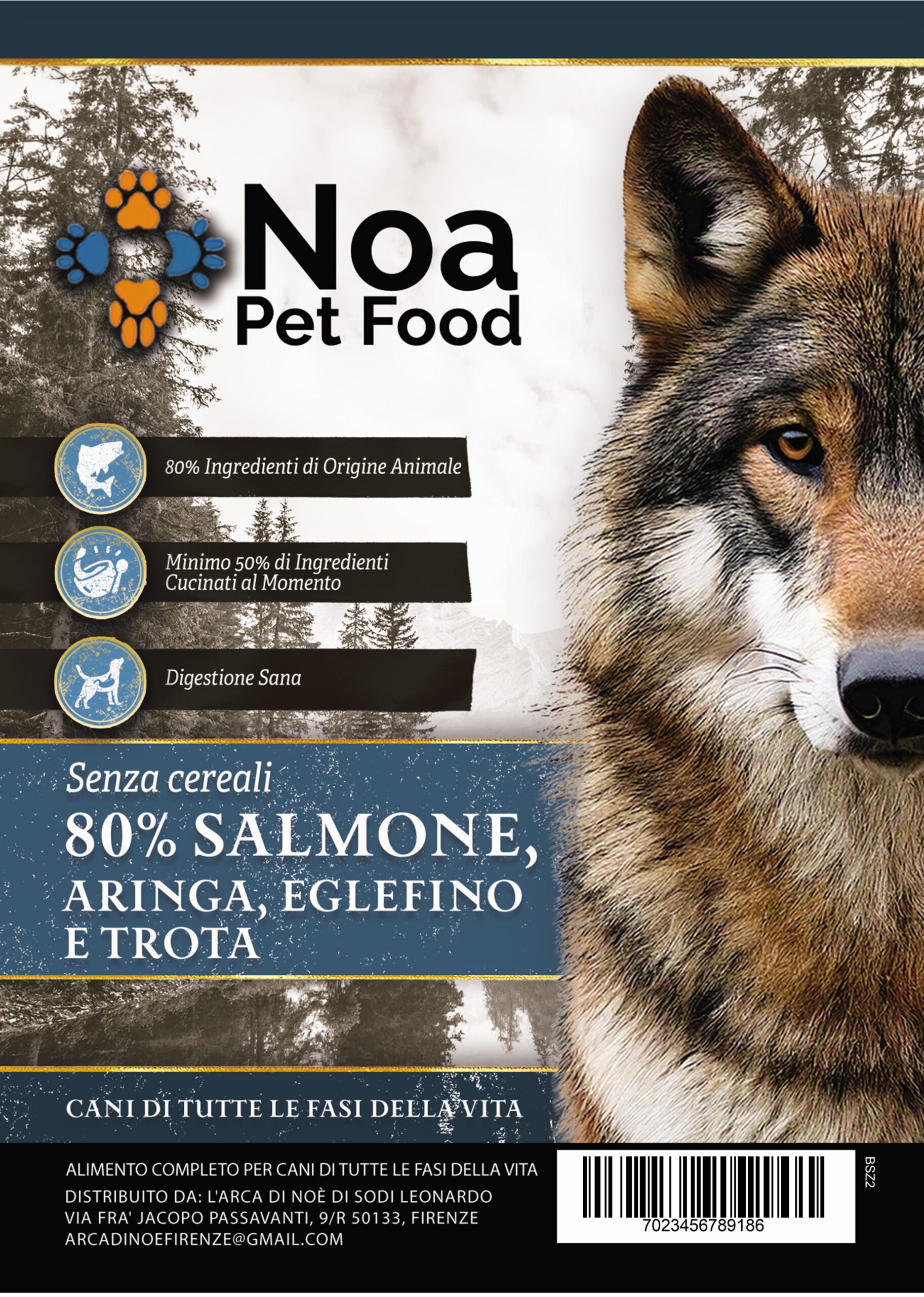 Crocchette per cani al salmone senza cereali NOA Pet Food